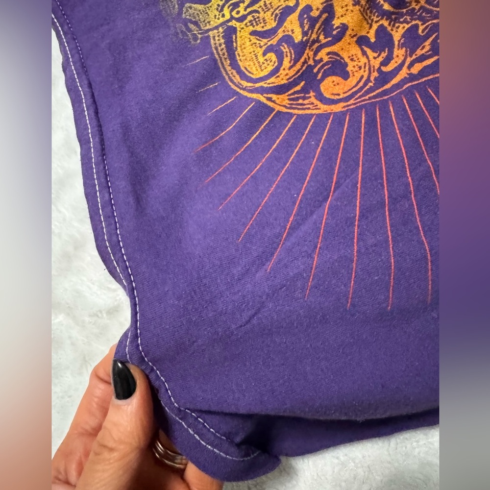Bob Marley Purple Graphic Feel So High Unisex T-Shirt - Picture 4 of 9